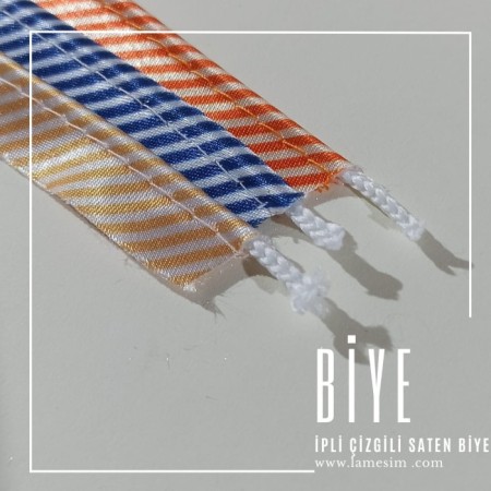 Fitilli Çizgili Saten Biye 147