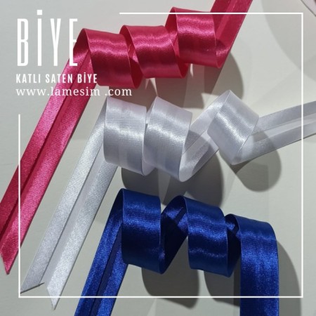 Katlı Saten Biye 70